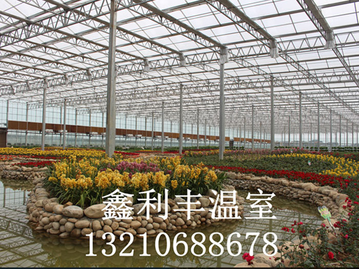 江西上饶2万平玻璃花卉温室、生态餐厅